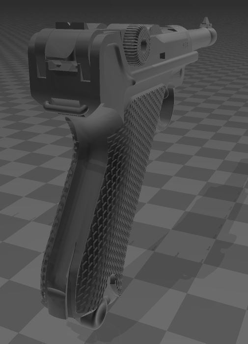 OBJ file Luger P 08 🔫・3D printable design to download・Cults